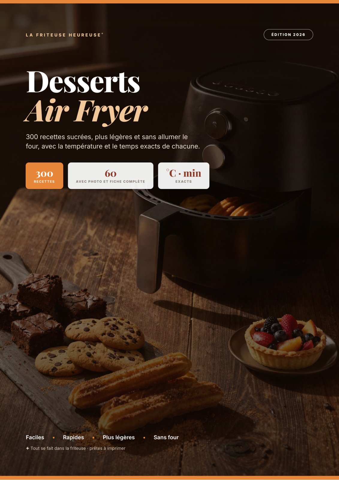Desserts & Pâtisserie à l'Air Fryer · 300 recettes