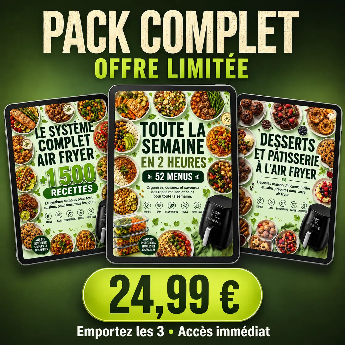 Pack La Friteuse Joyeuse · Les 3 systèmes + 9 bonus