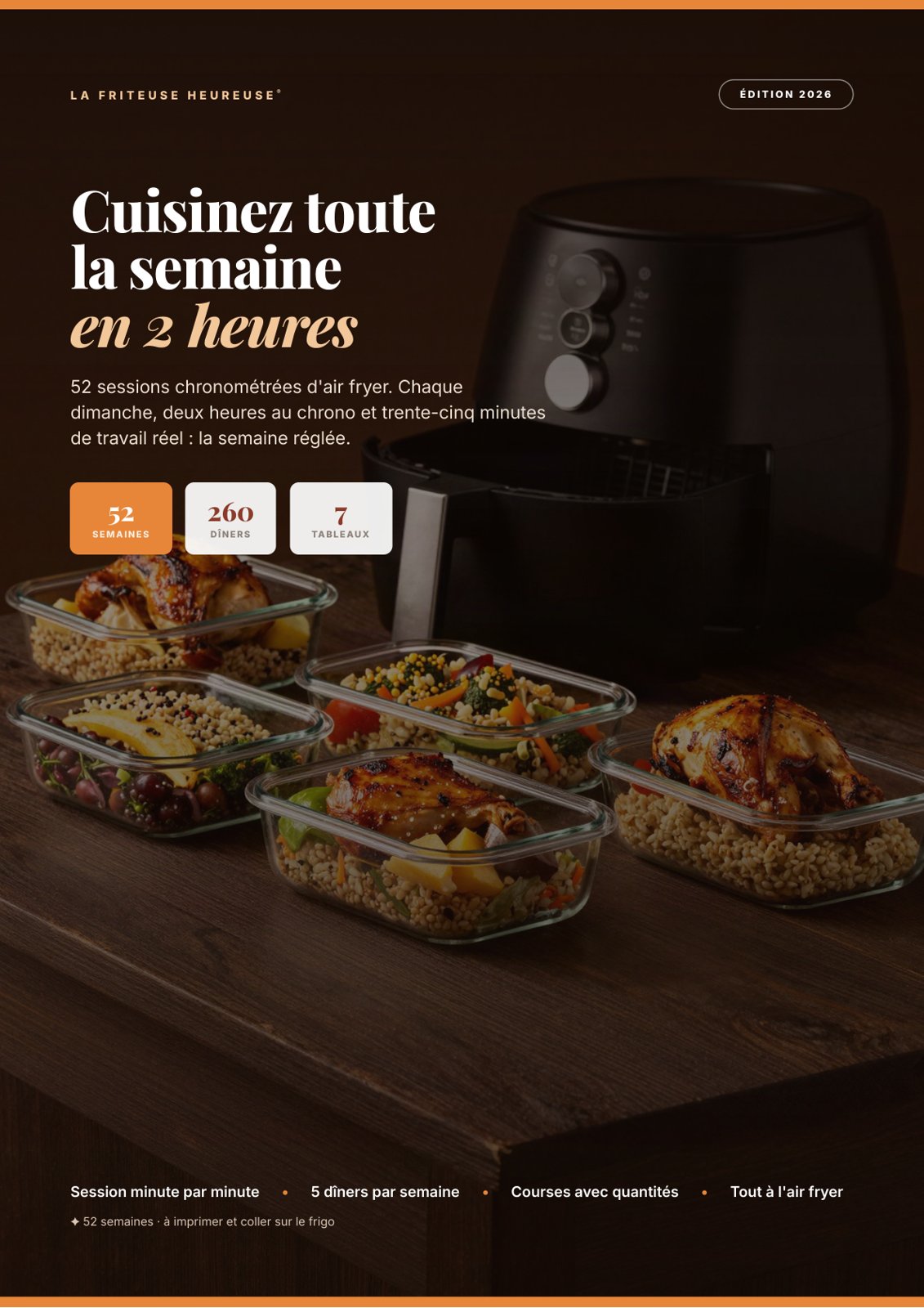 Toute la Semaine en 2 Heures · 52 menus